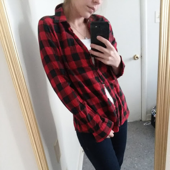 Forever 21 Tops - Forever 21 Red & Black Flannel